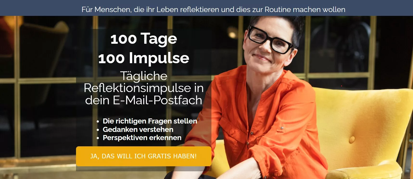 100 Tage 100 Impulse kostenlos zur Selbstreflexion für Menschen im Karriereumbruch