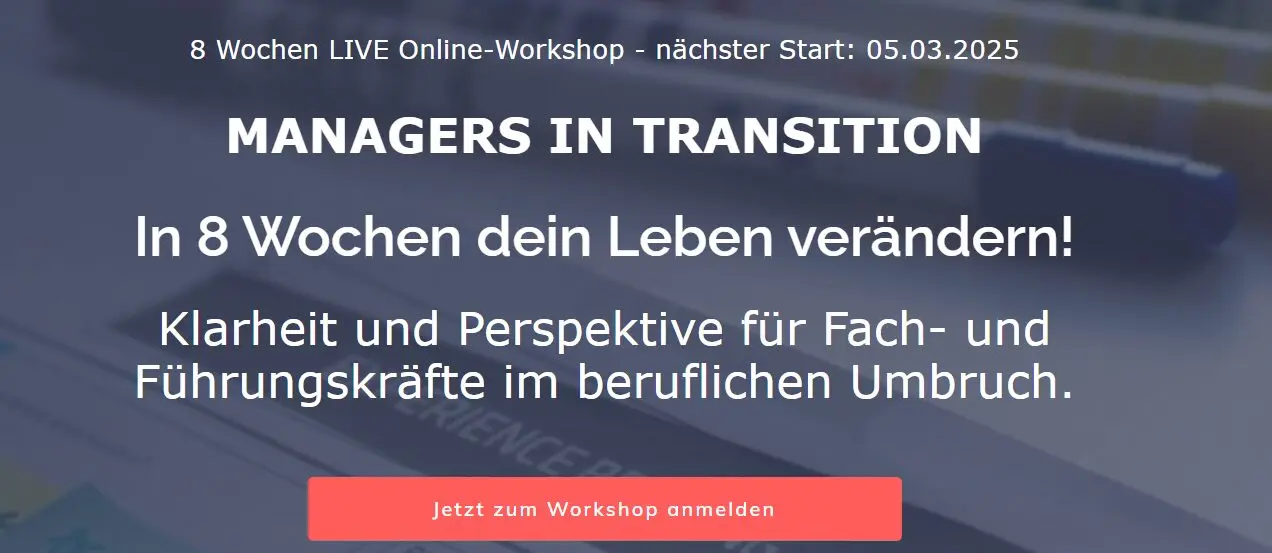 managers in transition workshop programm für führungskräfte im karriereumbruch