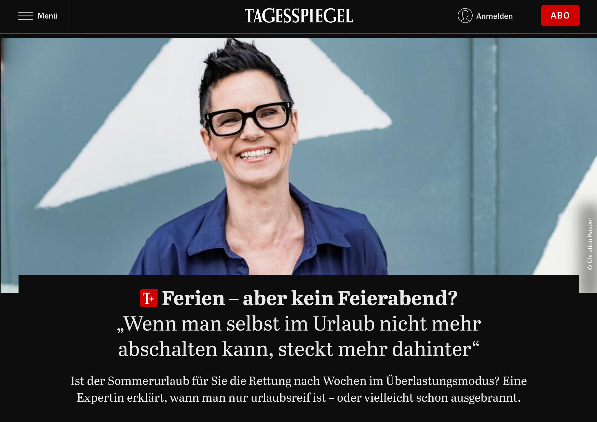 Tagesspiegel - Ferien aber kein Feierabend 07-2025