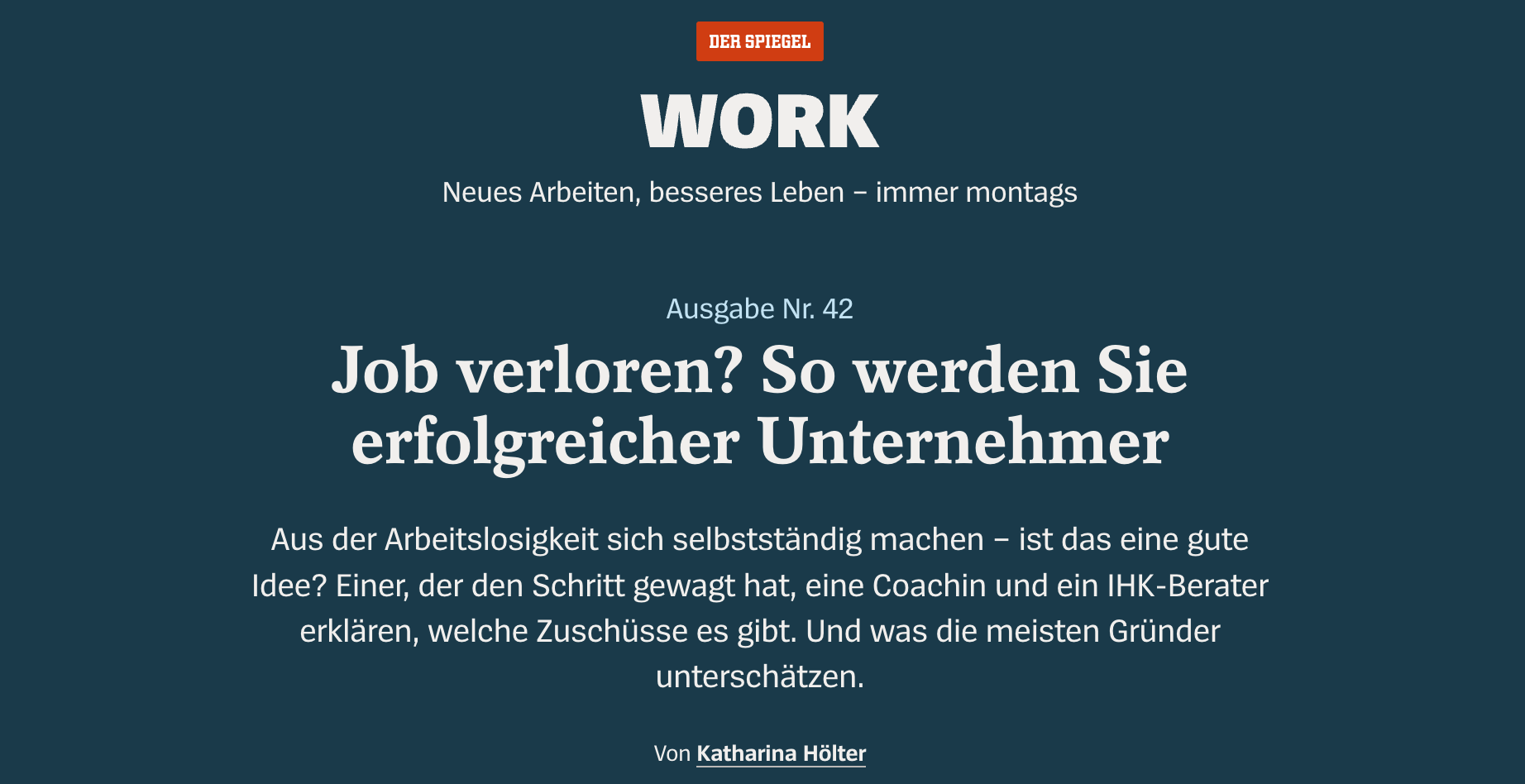 Der Spiegel Nr. 42 10-2025 Job verloren? So werden Sie erfolgreicher Unternehmer