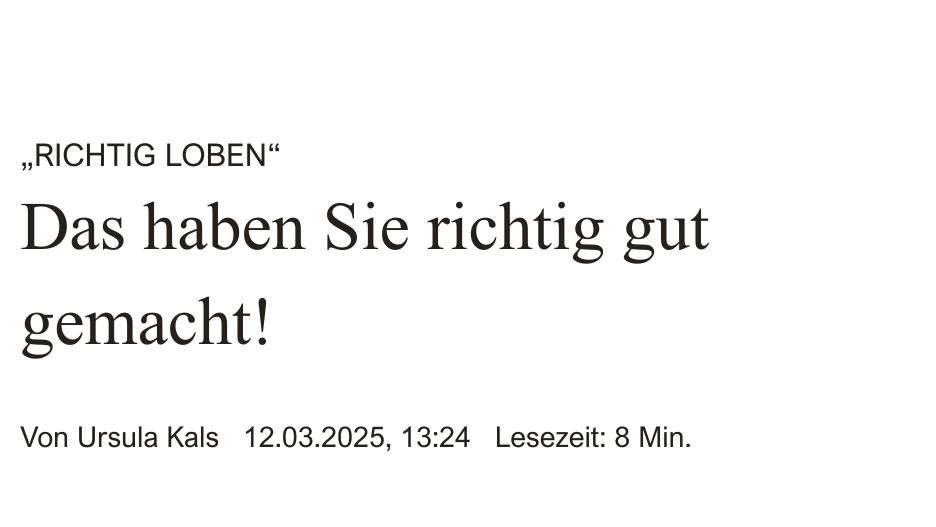 FAZ Das haben Sie richtig gut gemacht