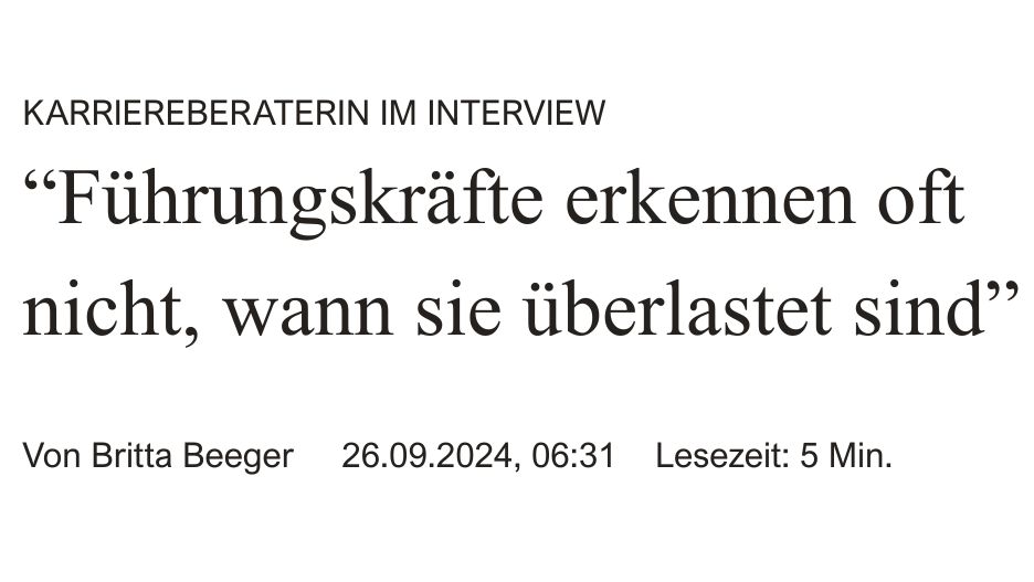 Schlagzeile FAZ Führungskräfte erkennen oft nicht, wann sie überlastet sind