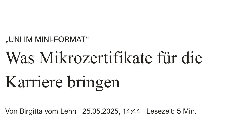 FAZ Was Mikrozertifikate für die Karriere bringen (1)