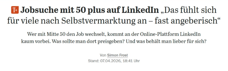 Tagesspiegel 07.04.2026 Jobsuche LinkedIn